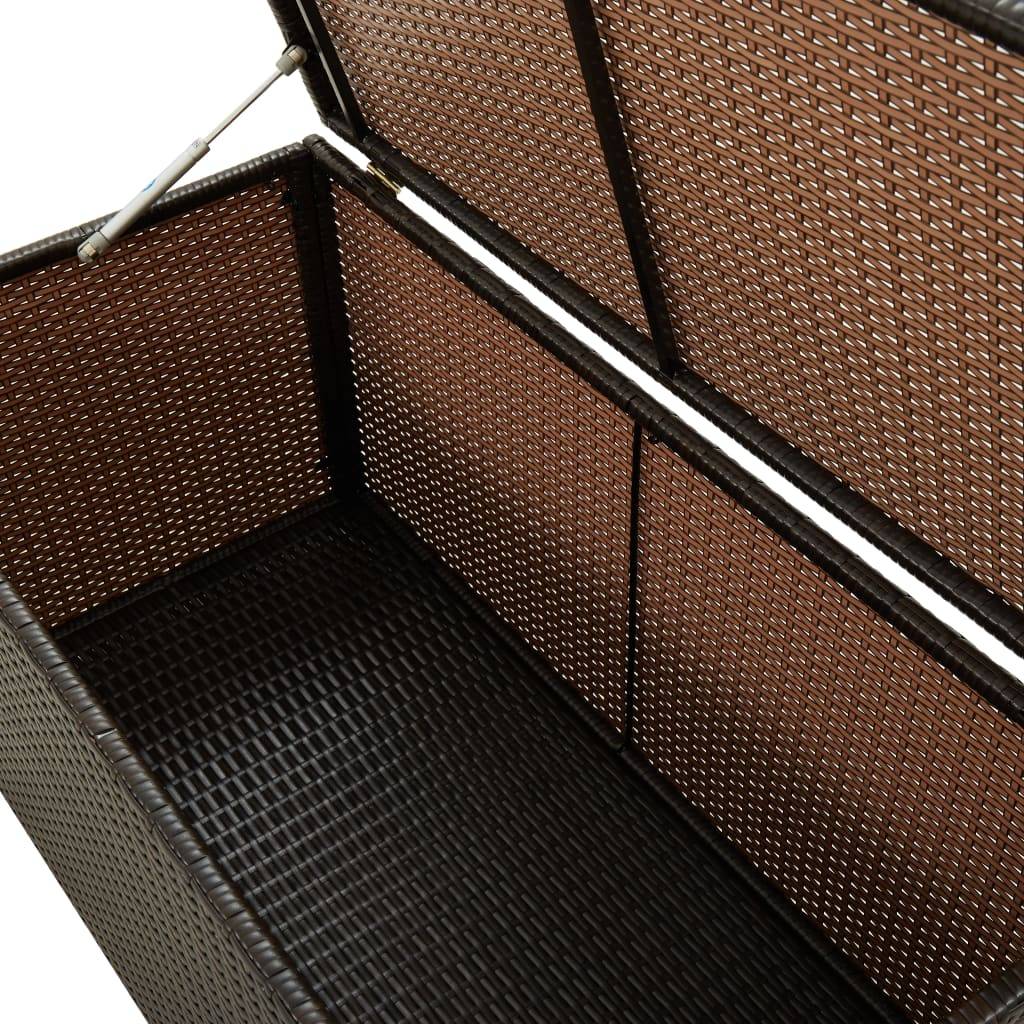 vidaXL Gartenbox Poly Rattan 100x50x50 cm Braun