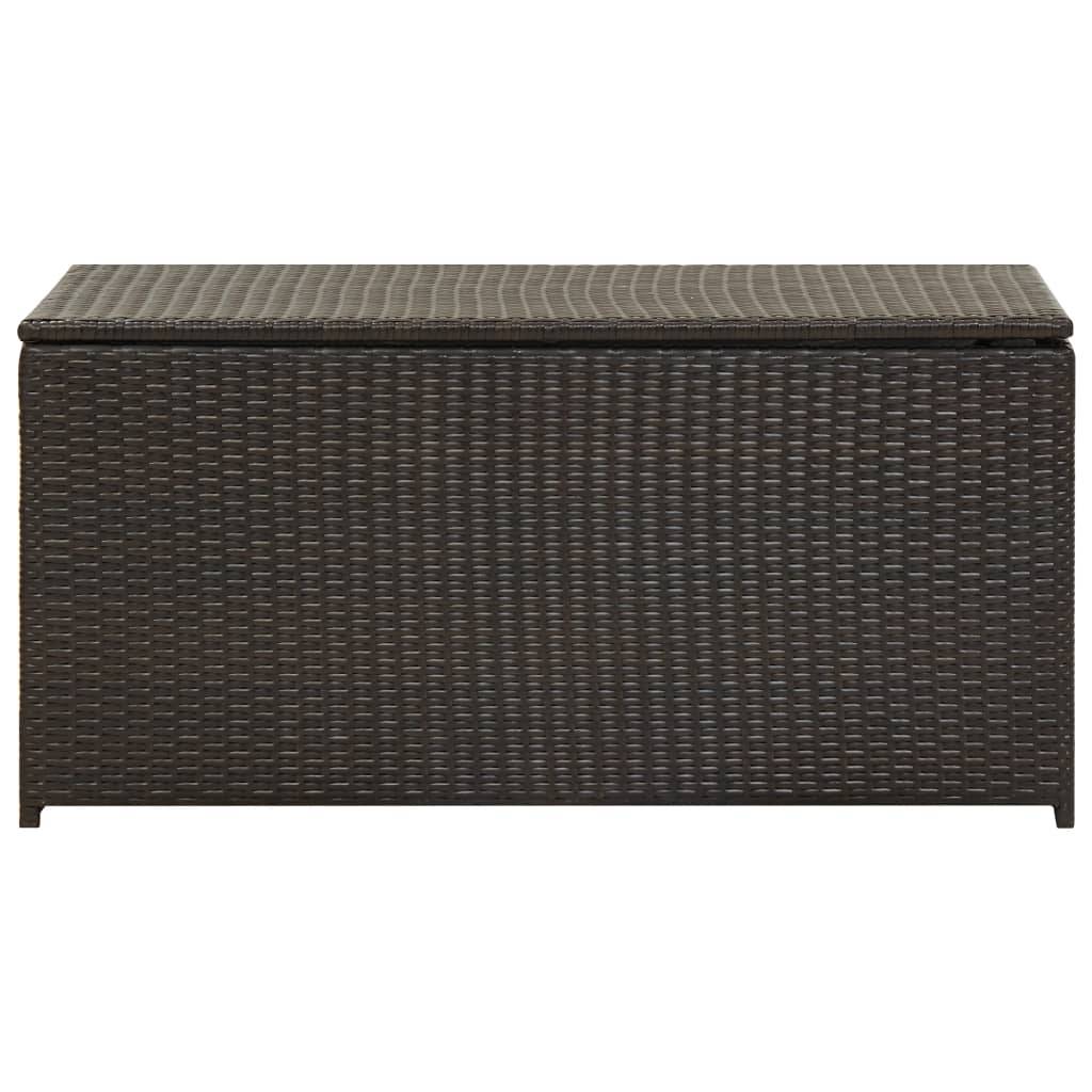 vidaXL Gartenbox Poly Rattan 100x50x50 cm Braun