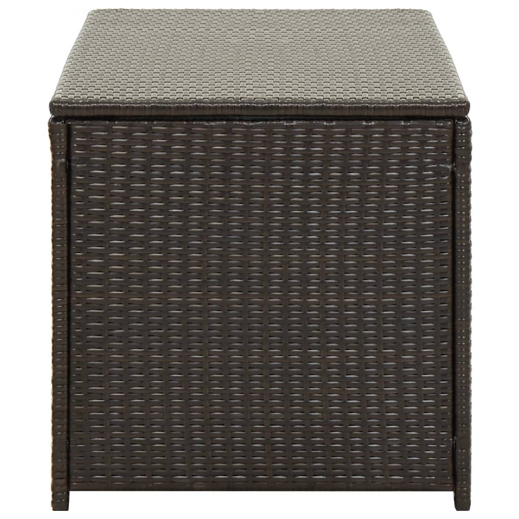 vidaXL Gartenbox Poly Rattan 100x50x50 cm Braun