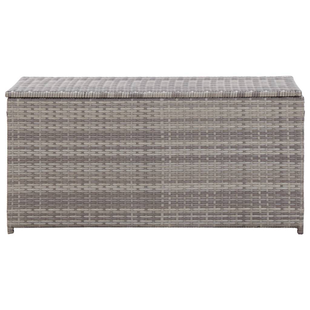 vidaXL Gartenbox Poly Rattan 100x50x50 cm Grau