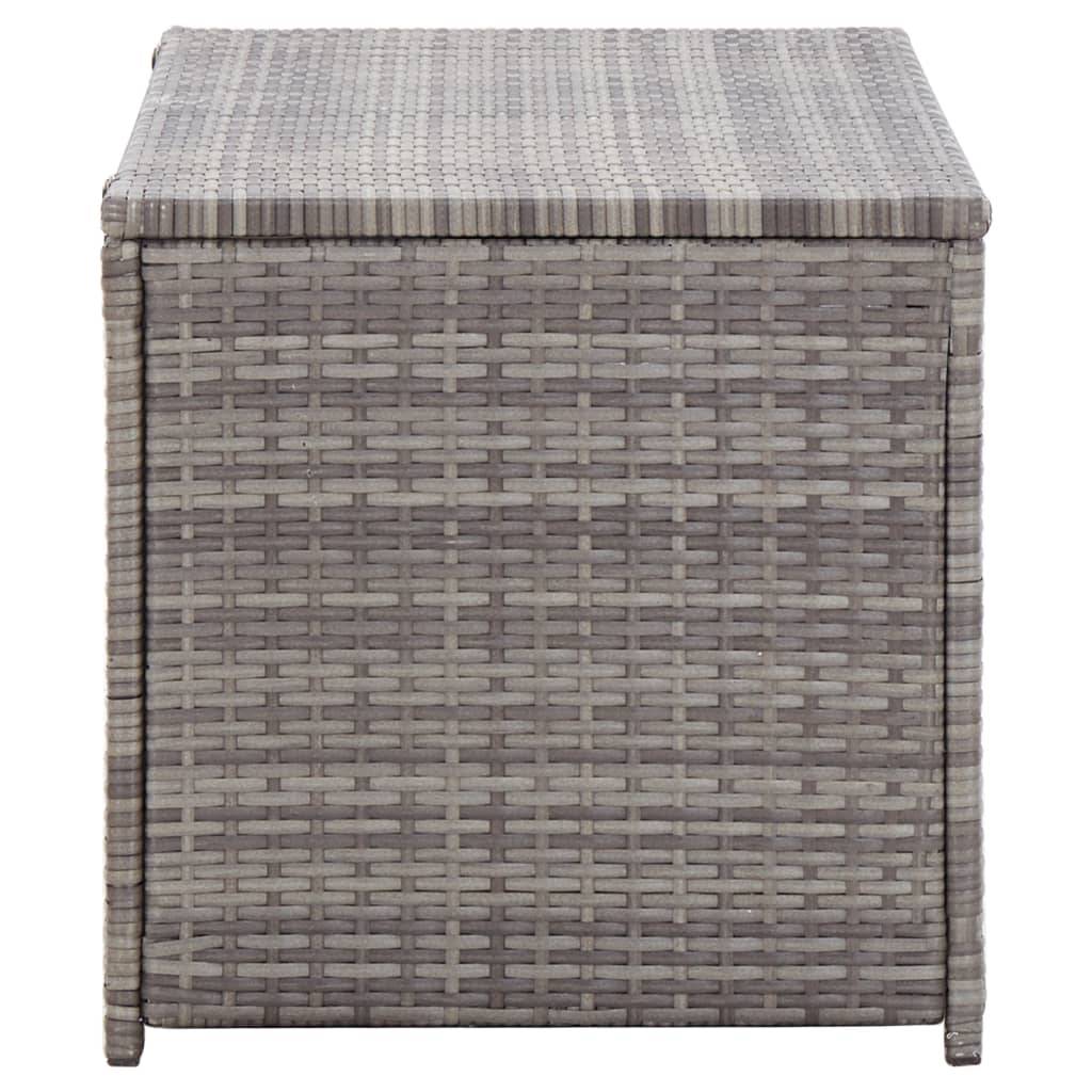 vidaXL Gartenbox Poly Rattan 100x50x50 cm Grau
