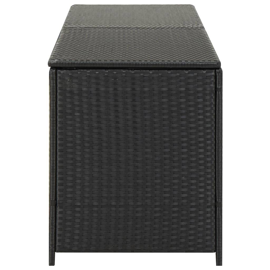 vidaXL Gartenbox Poly Rattan 200x50x60 cm Schwarz