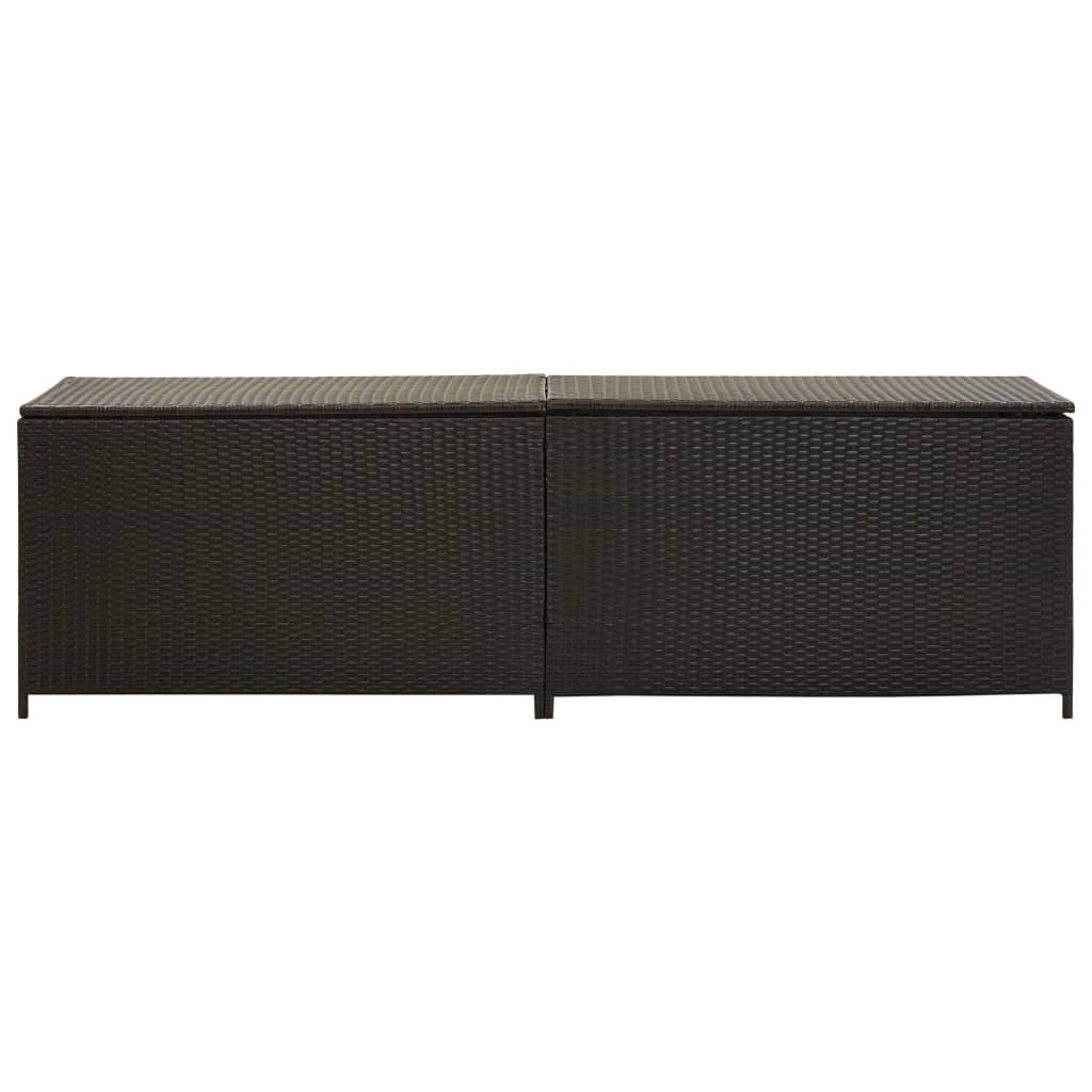 vidaXL Gartenbox Poly Rattan 200x50x60 cm Braun