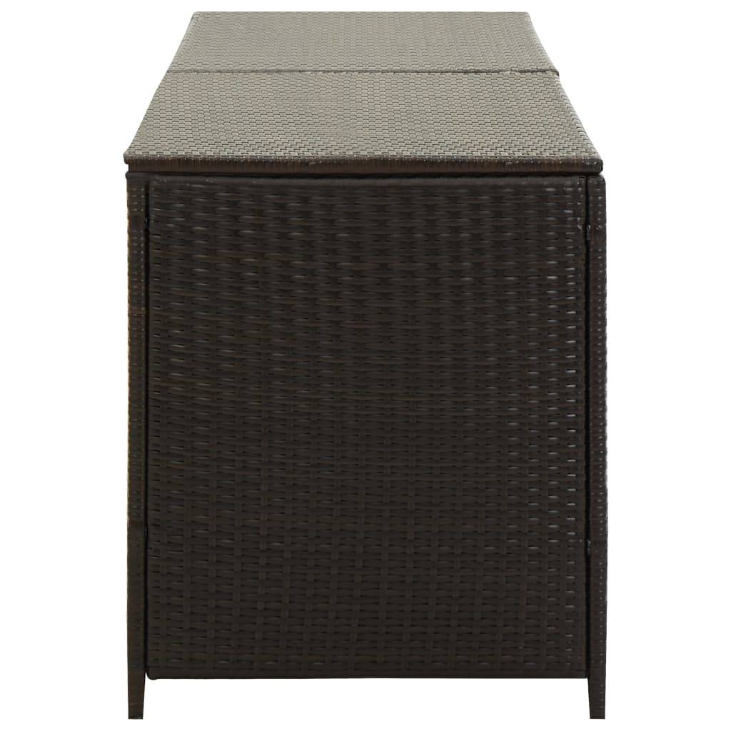 vidaXL Gartenbox Poly Rattan 200x50x60 cm Braun