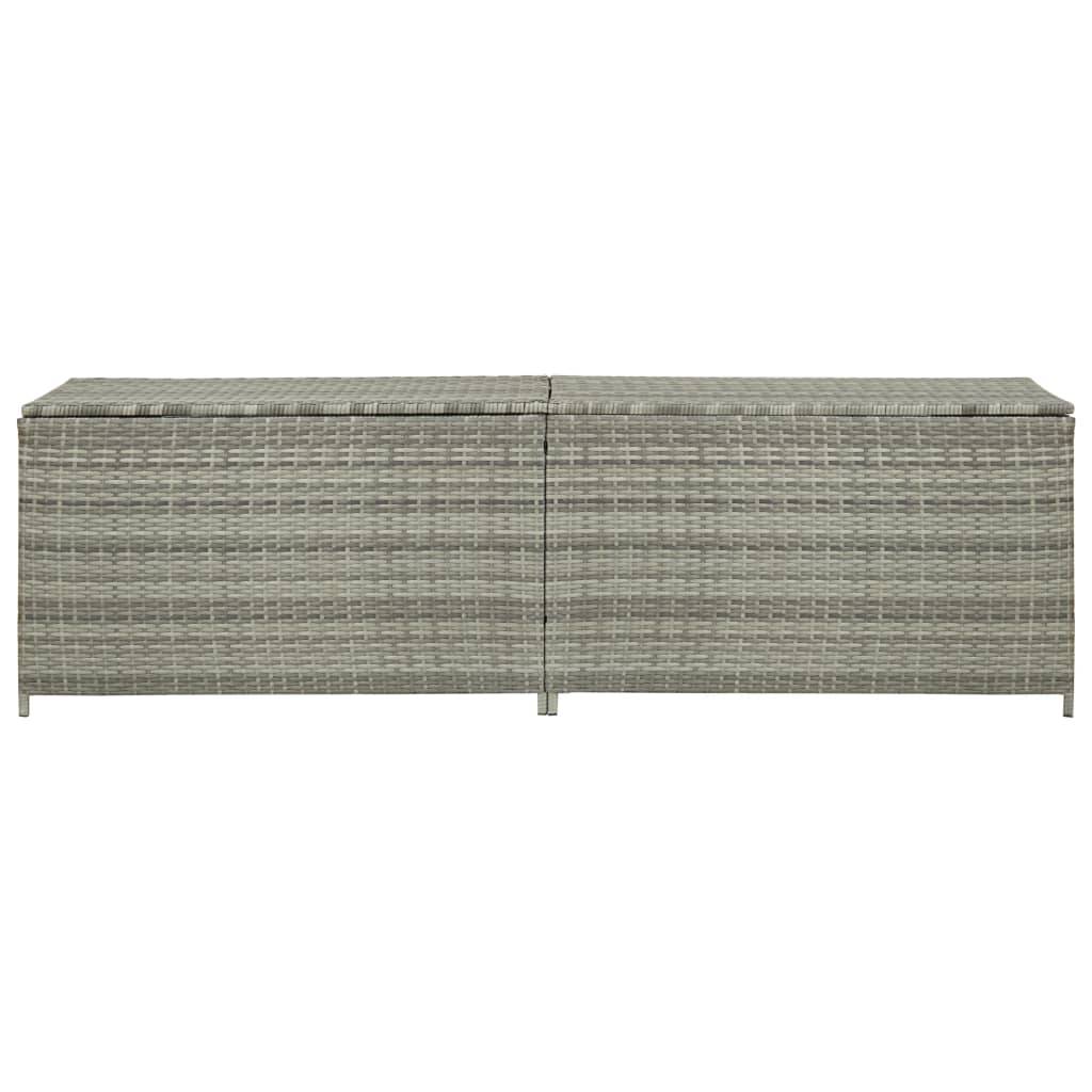 vidaXL Gartenbox Poly Rattan 200x50x60 cm Grau