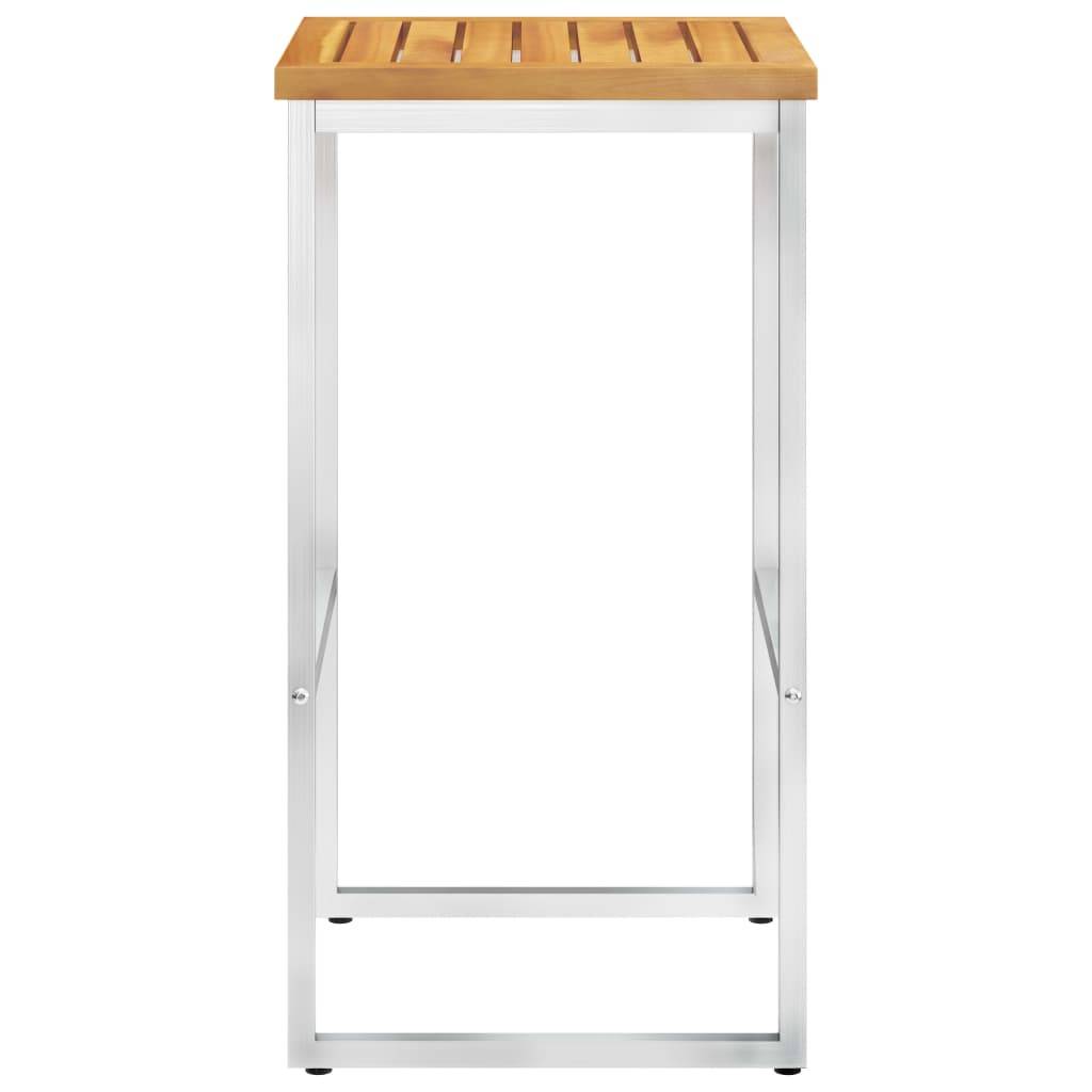 vidaXL Barhocker 4 Stk. Massivholz Akazie und Edelstahl