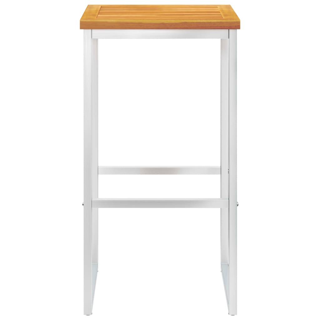 vidaXL Barhocker 4 Stk. Massivholz Akazie und Edelstahl