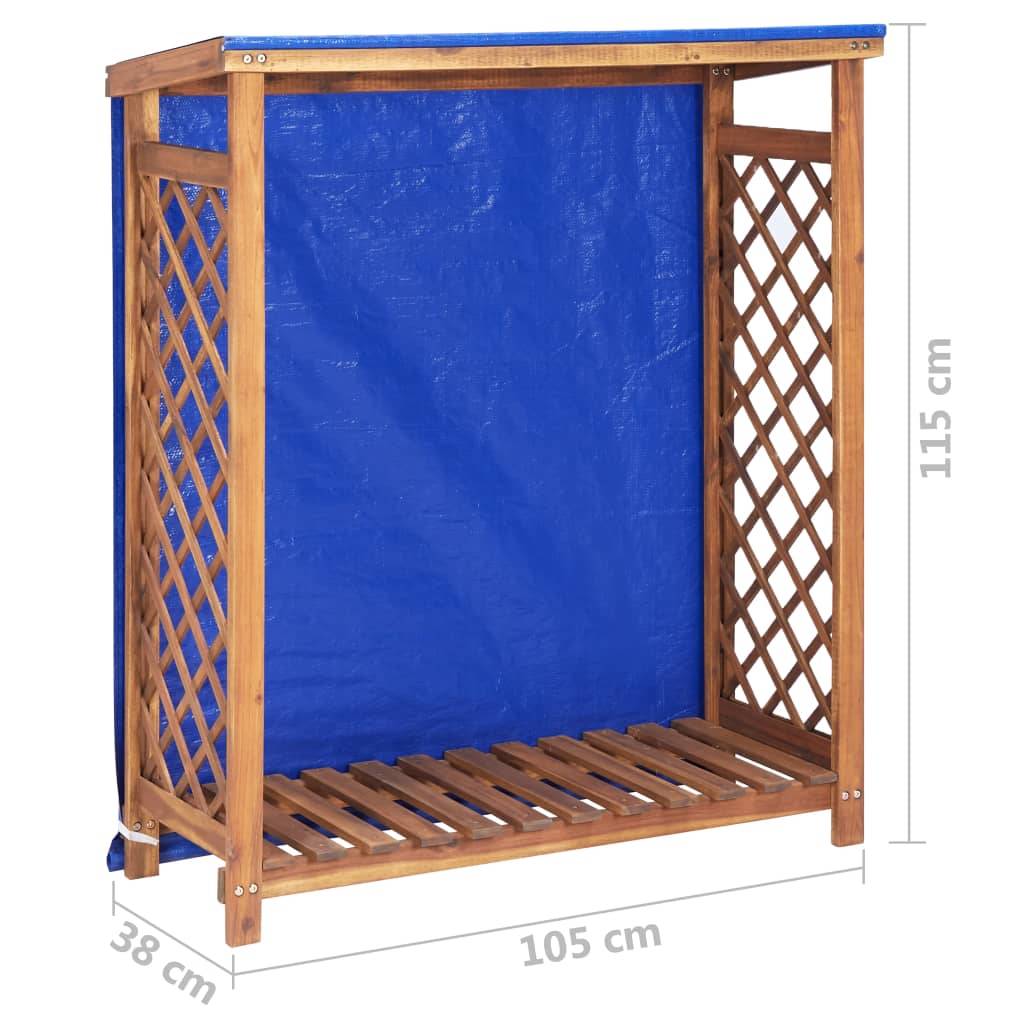 vidaXL Kaminholzregal 105x38x115 cm Akazie Massivholz