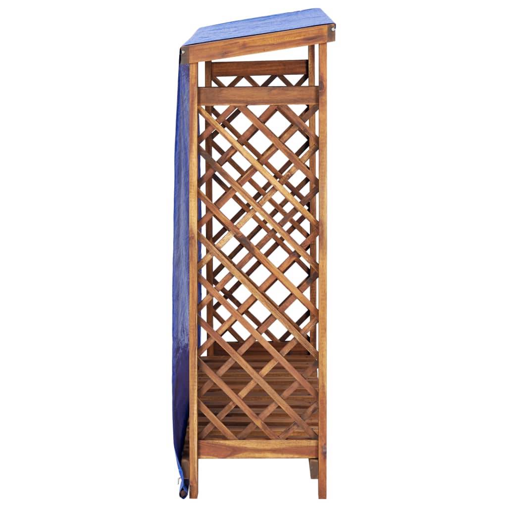 vidaXL Kaminholzregal 105x38x115 cm Akazie Massivholz