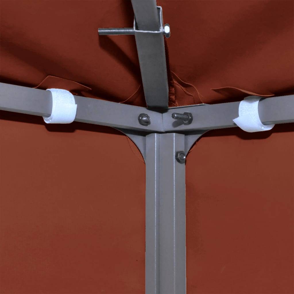 vidaXL Pavillon-Dachplane mit Kaminabzug 310 g/m² 3x3 m Terrakotta