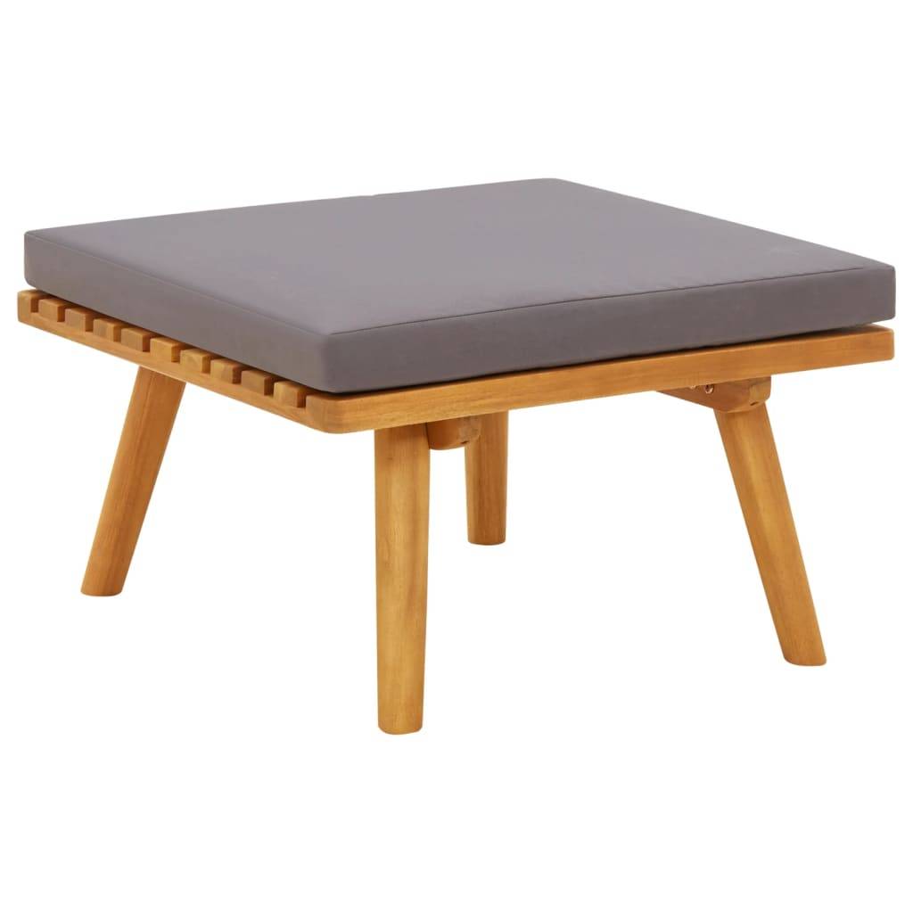 vidaXL Garten-Fußhocker mit Auflage 60×60×29 cm Akazie Massivholz