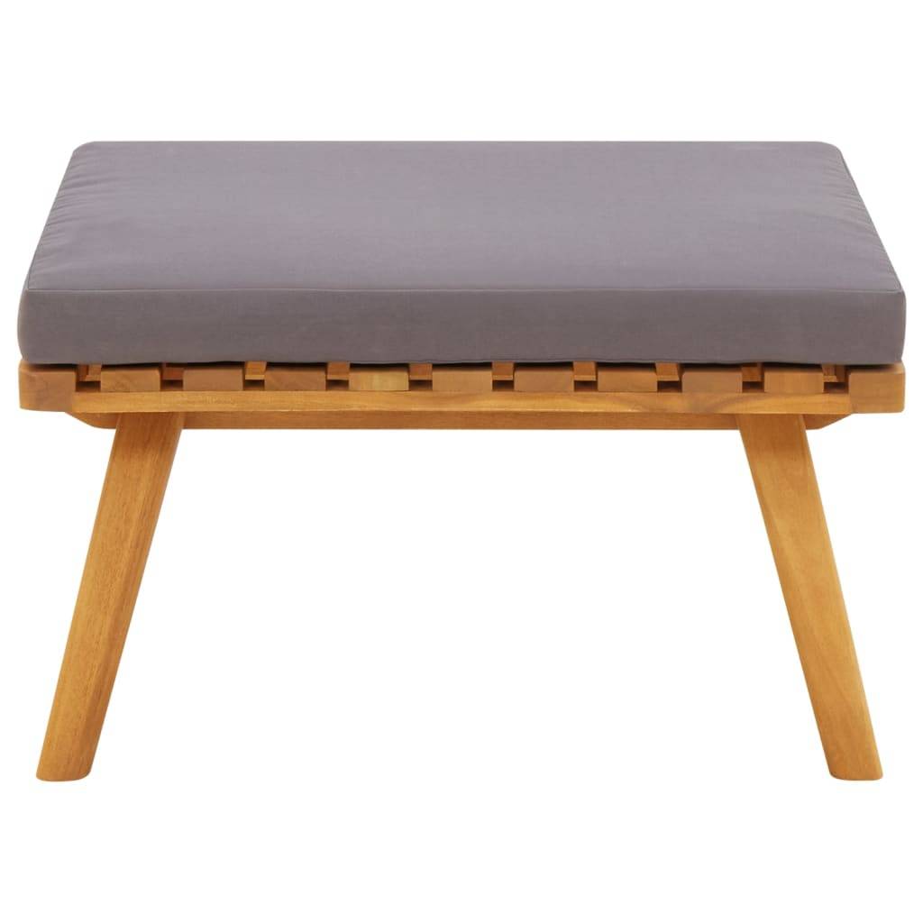 vidaXL Garten-Fußhocker mit Auflage 60×60×29 cm Akazie Massivholz