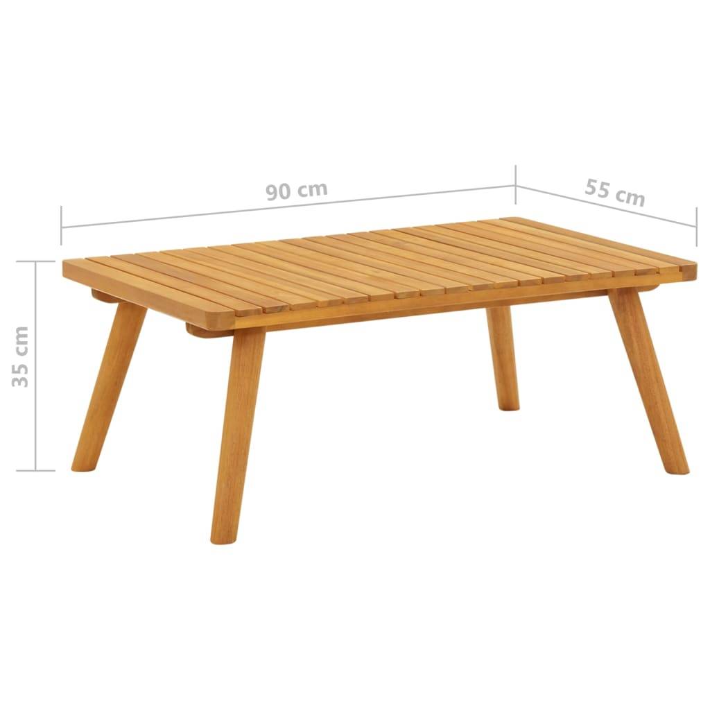 vidaXL Garten-Couchtisch 90x55x35 cm Massivholz Akazie