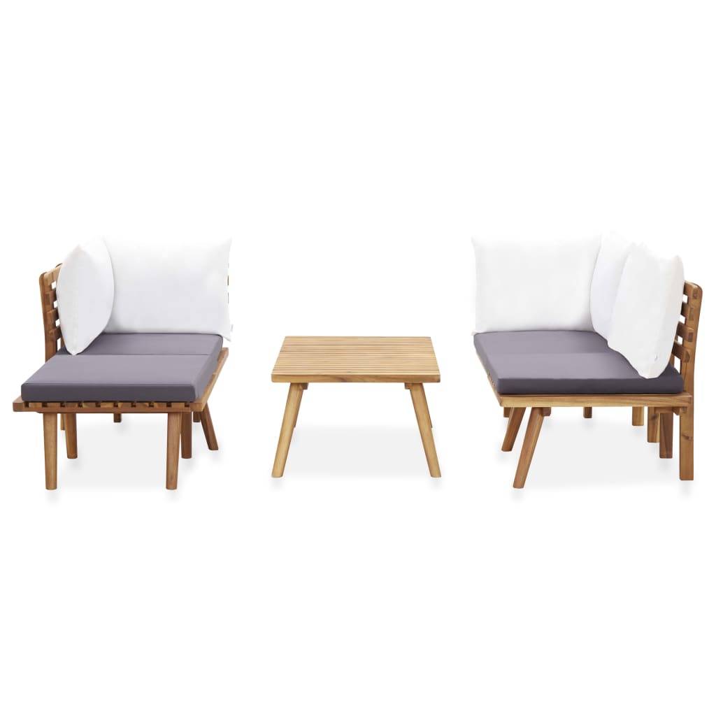 vidaXL 5-tlg. Garten-Lounge-Set Massivholz Akazie