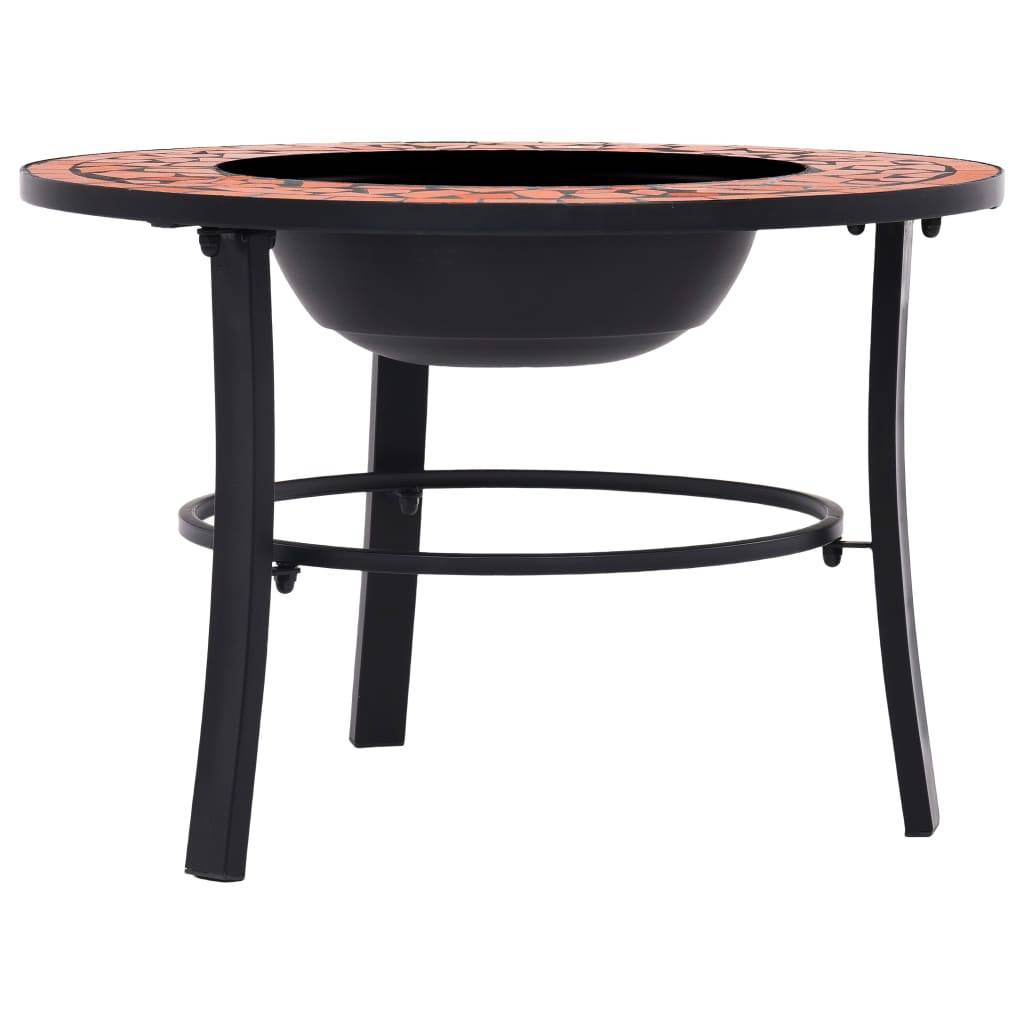 vidaXl Feuerstelle Mosaik Keramik Terracotta 68 cm