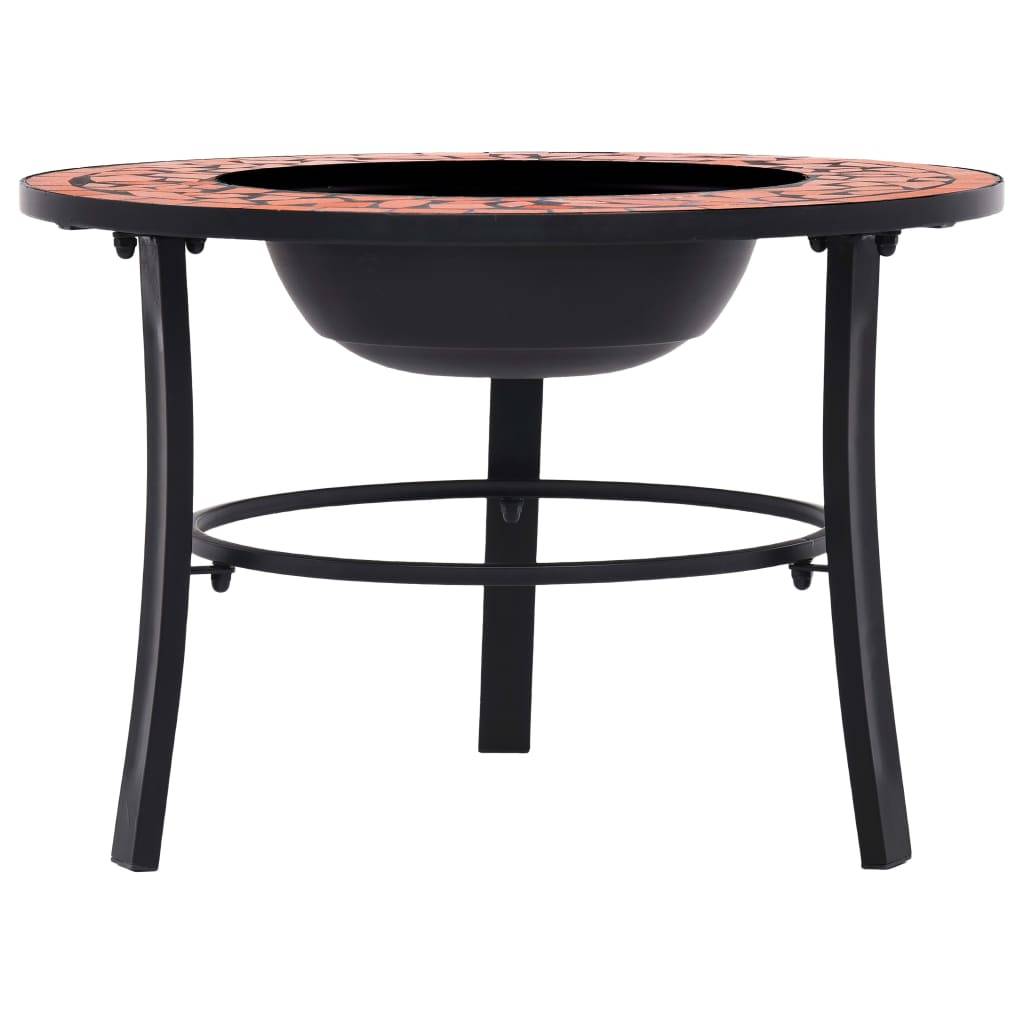 vidaXl Feuerstelle Mosaik Keramik Terracotta 68 cm