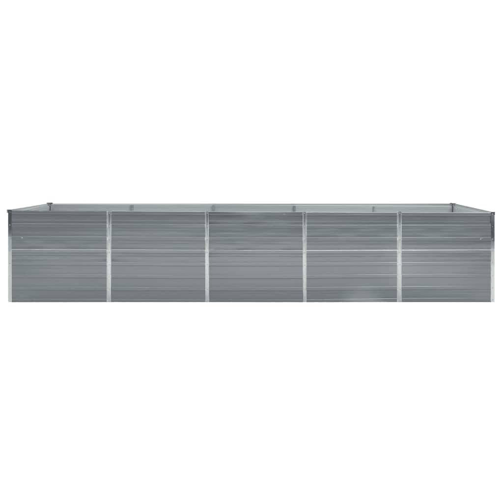 vidaXL Garten-Hochbeet Verzinkter Stahl 400×80×77 cm Grau