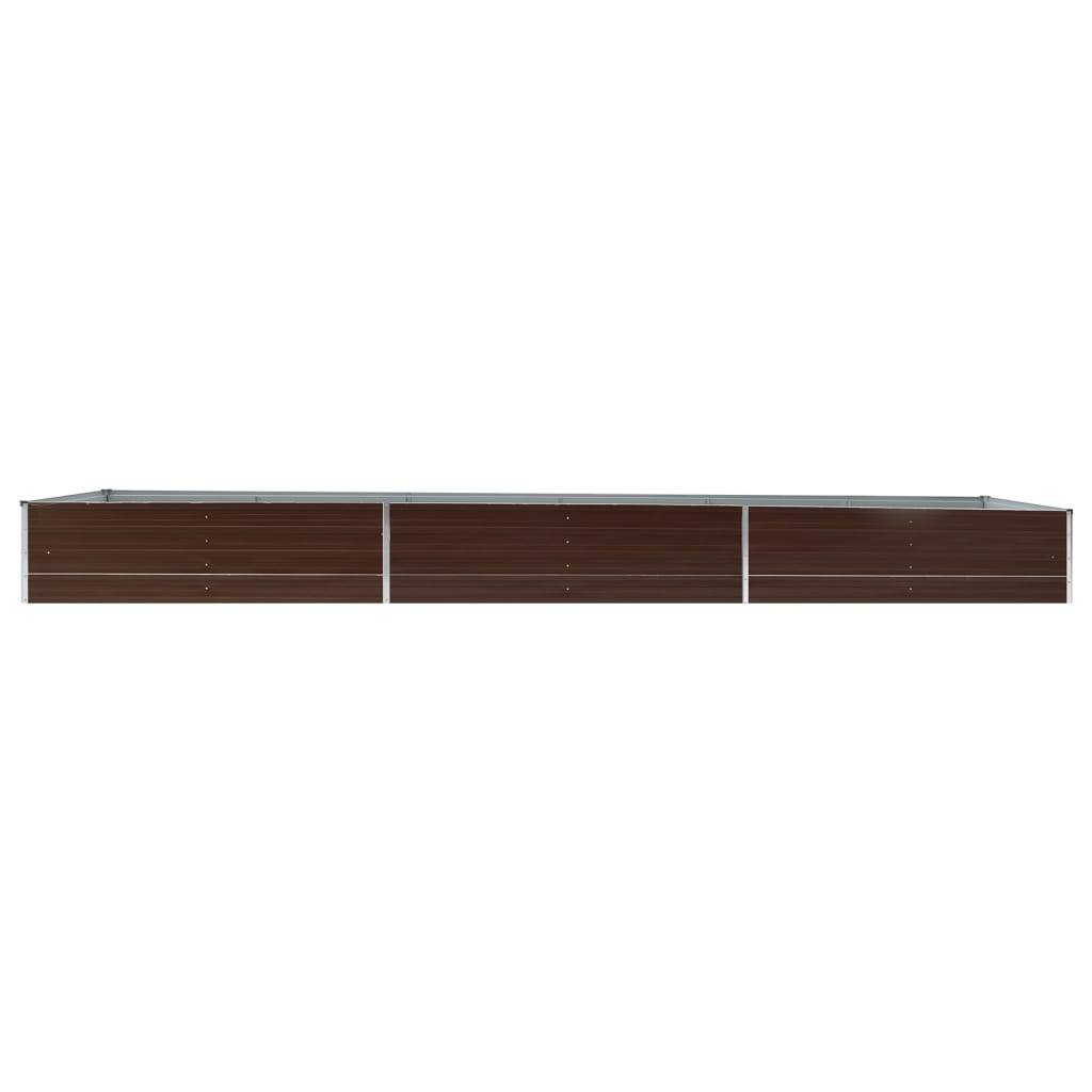 vidaXL Garten-Hochbeet Verzinkter Stahl 480x80x45 cm Braun