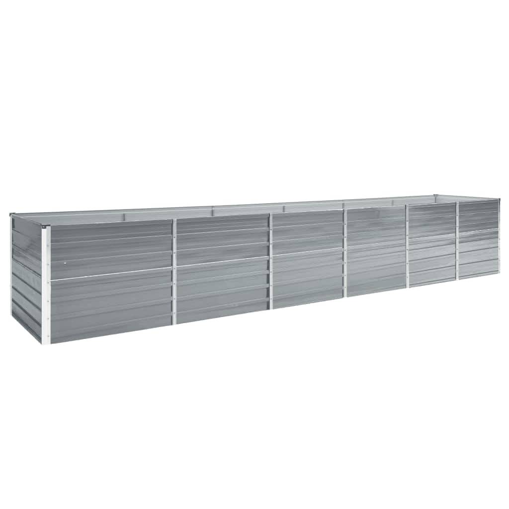vidaXL Garten-Hochbeet Verzinkter Stahl 480x80x77 cm Grau