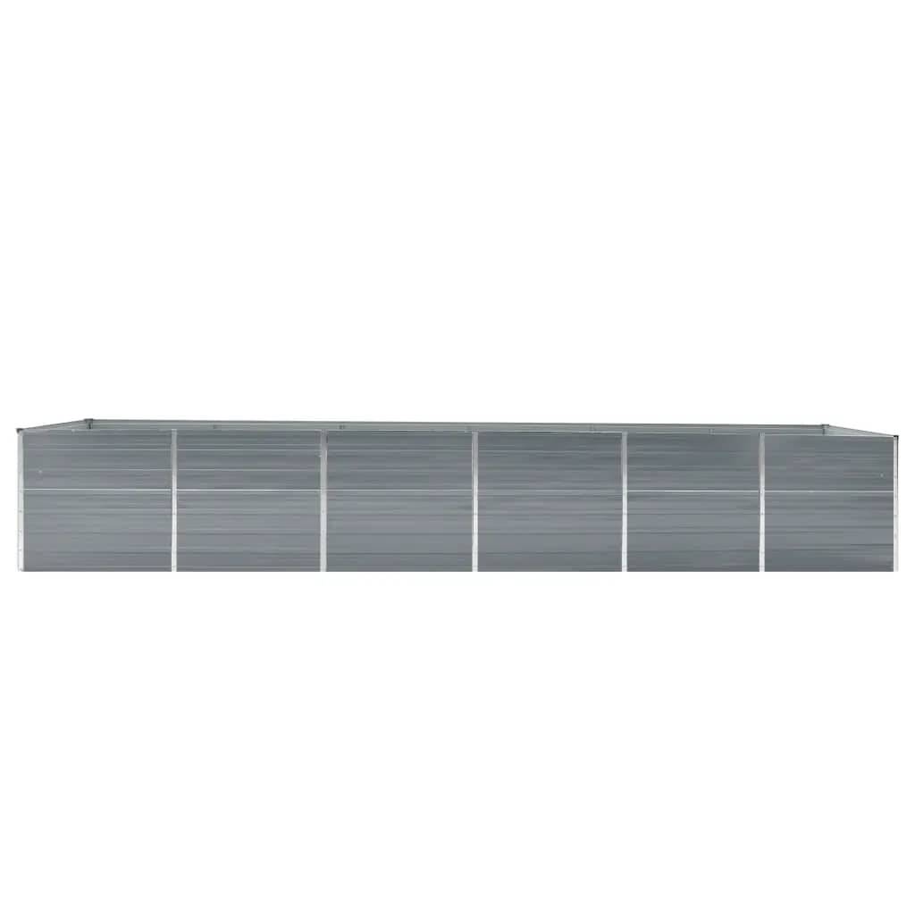 vidaXL Garten-Hochbeet Verzinkter Stahl 480x80x77 cm Grau