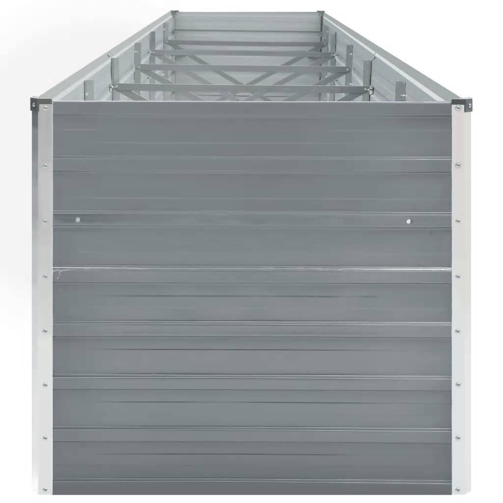 vidaXL Garten-Hochbeet Verzinkter Stahl 480x80x77 cm Grau
