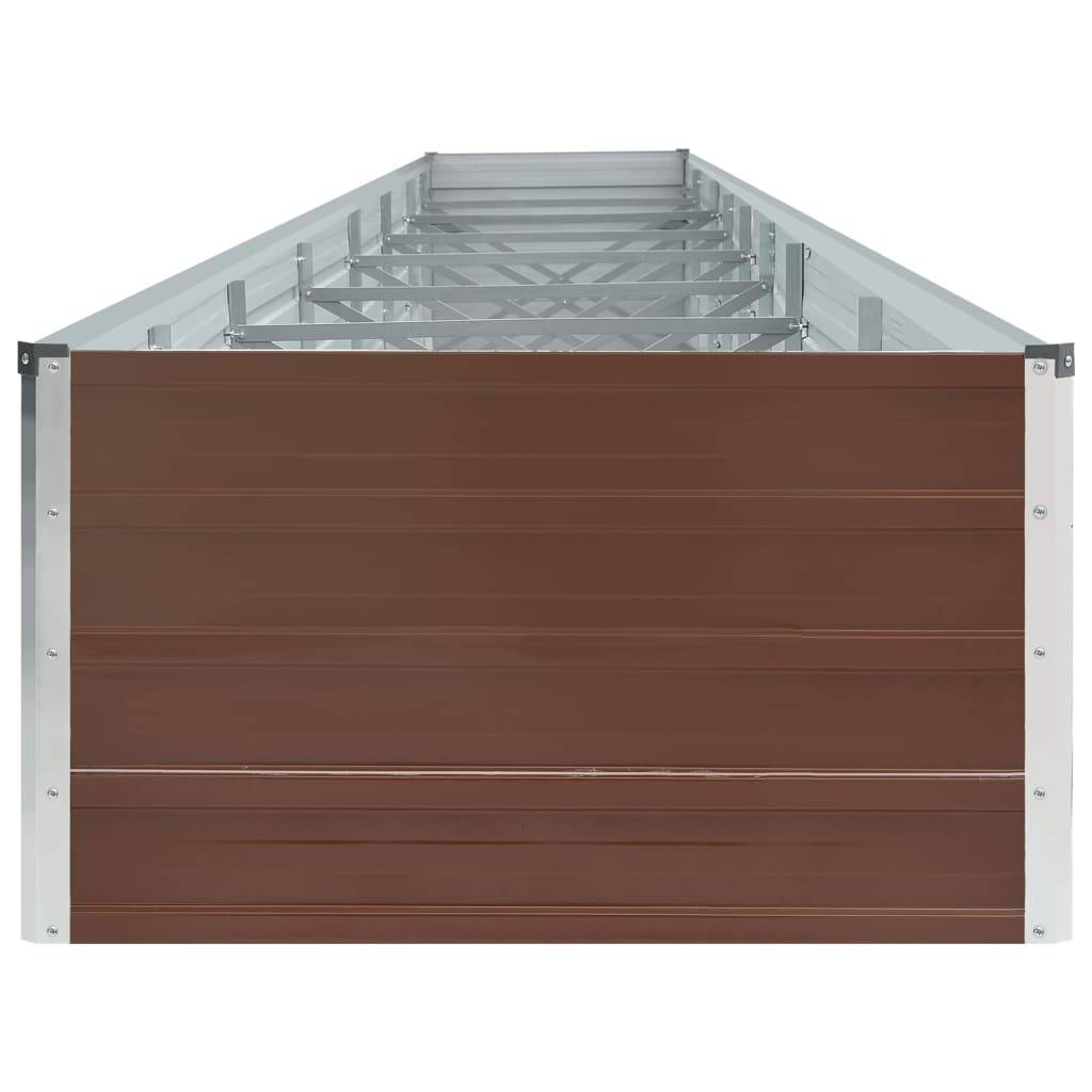 vidaXL Garten-Hochbeet Verzinkter Stahl 600x80x45 cm Braun