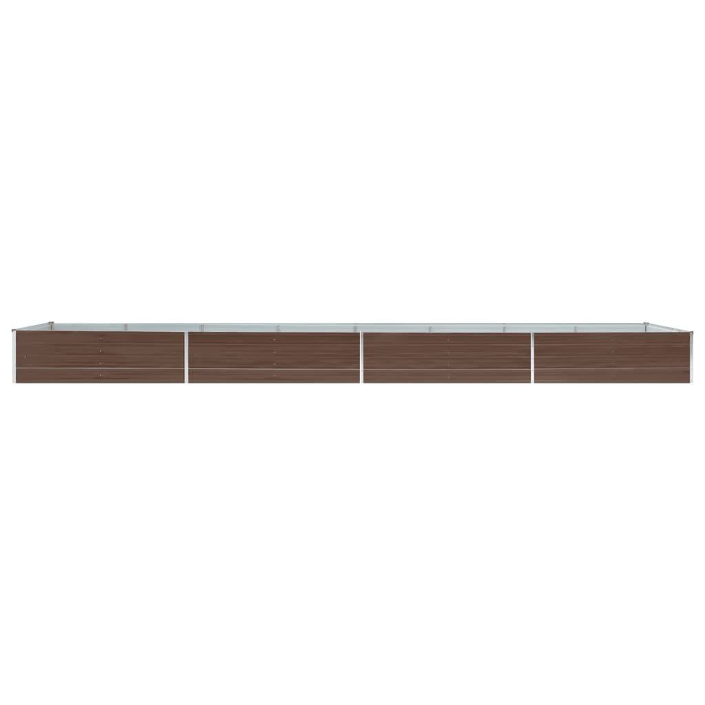 vidaXL Garten-Hochbeet Verzinkter Stahl 600x80x45 cm Braun