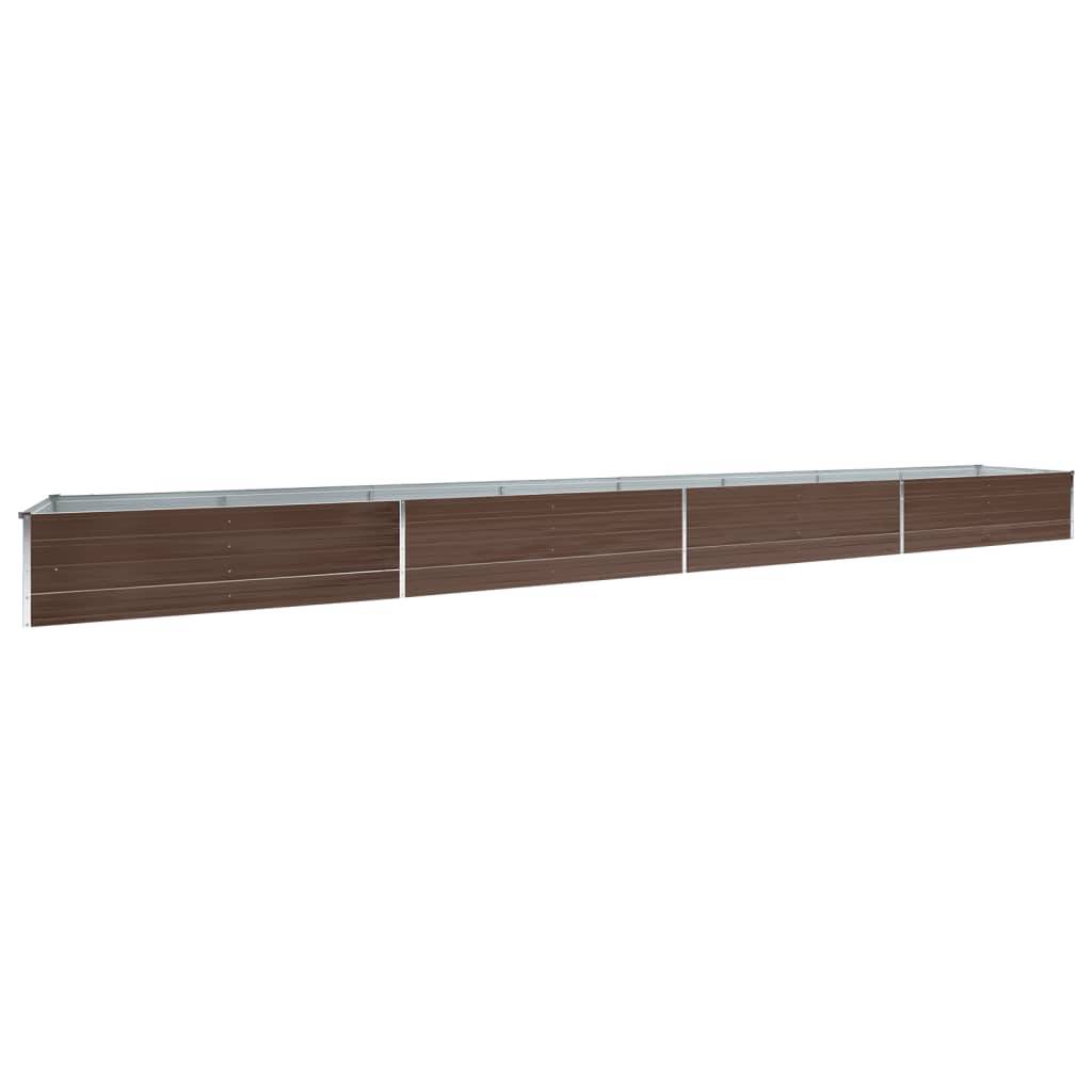 vidaXL Garten-Hochbeet Verzinkter Stahl 600x80x45 cm Braun