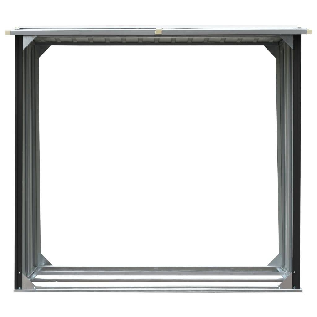 vidaXL Brennholzlager Verzinkter Stahl 172x91x154 cm Anthrazit