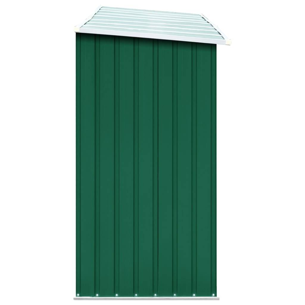 vidaXL Brennholzlager Verzinkter Stahl 330x84x152 cm Grün