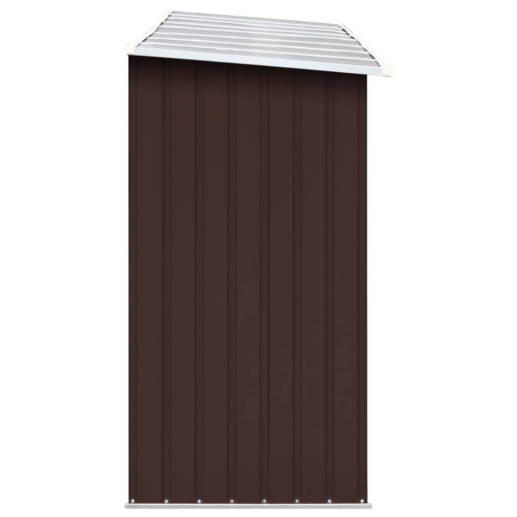 vidaXL Brennholzlager Verzinkter Stahl 330x84x152 cm Braun