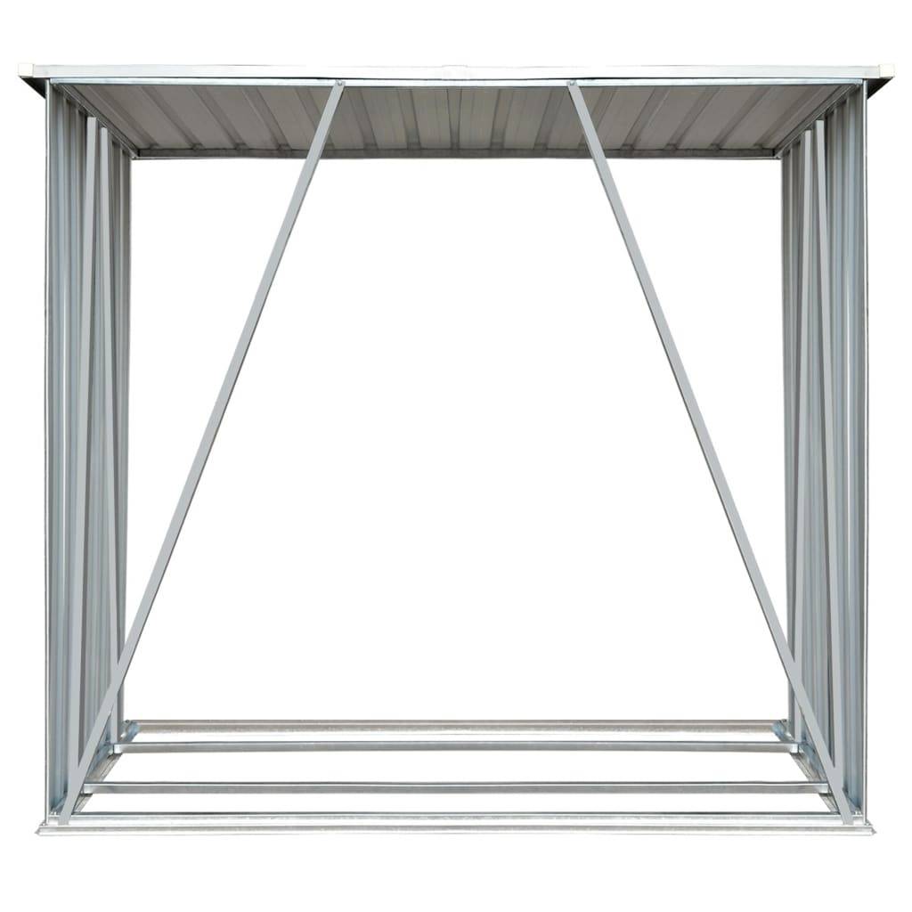 vidaXL Brennholzlager Verzinkter Stahl 163 x 83 x 154 cm Anthrazit