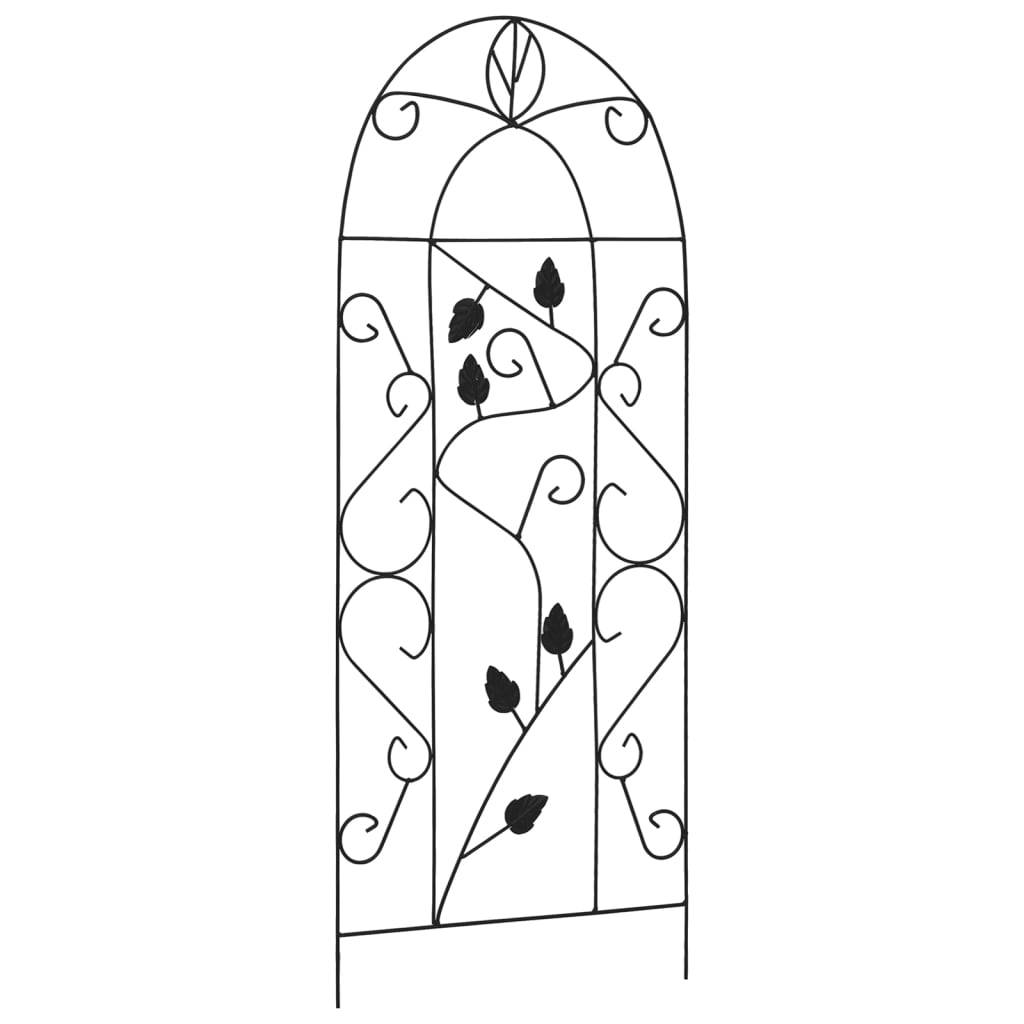 vidaXL Rankgitter 3 Stk. Schwarz 40×100 cm Eisen