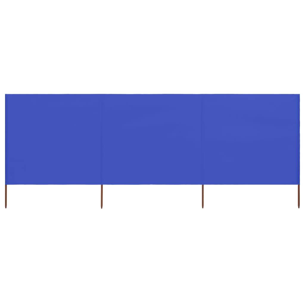 vidaXL 3-teiliges Windschutzgewebe 400 x 120 cm Azurblau