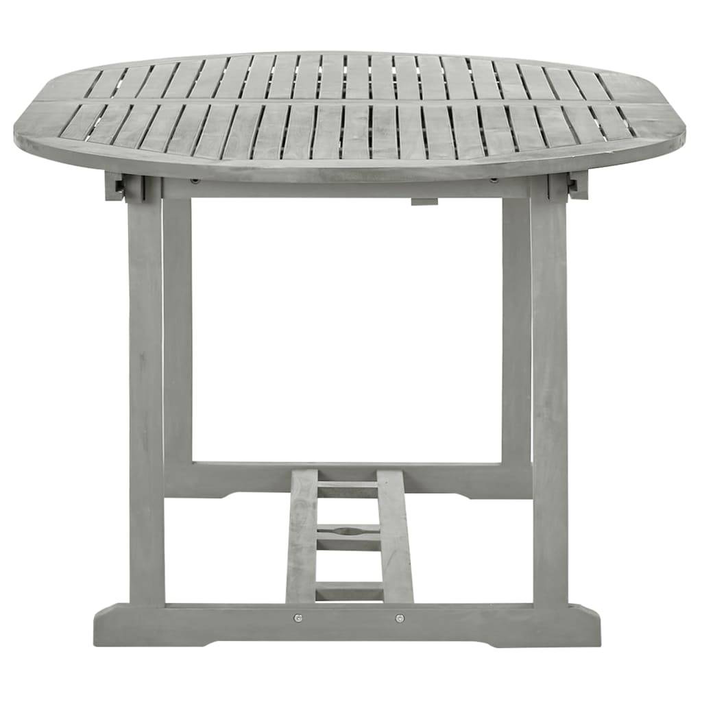 vidaXL Gartentisch Grau 200x100x75 cm Massivholz Akazie