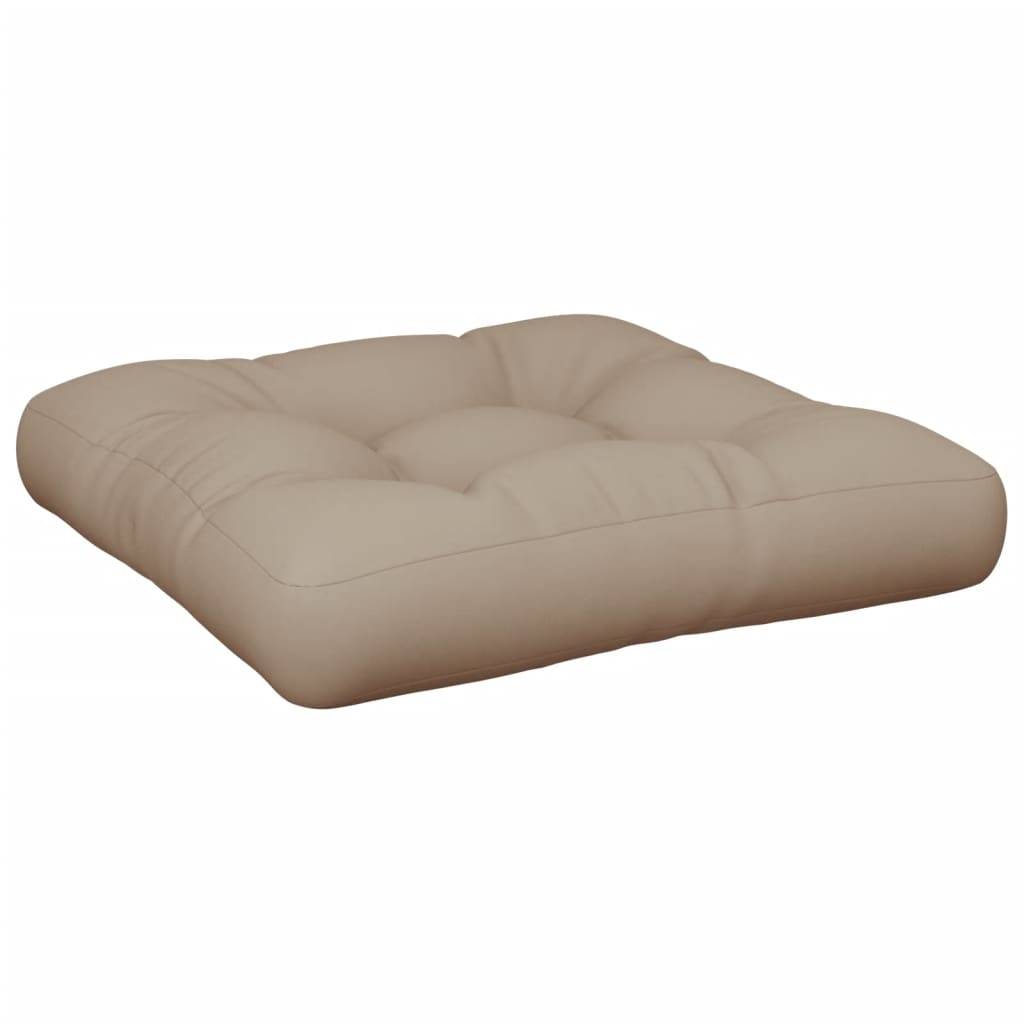 vidaXL Palettenkissen Taupe 60x61,5x10 cm Stoff
