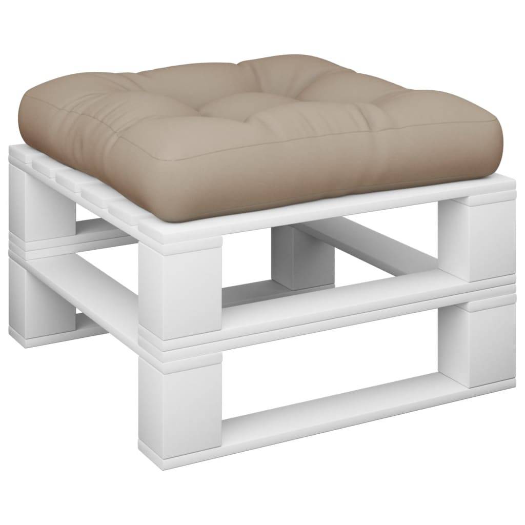 vidaXL Palettenkissen Taupe 60x61,5x10 cm Stoff