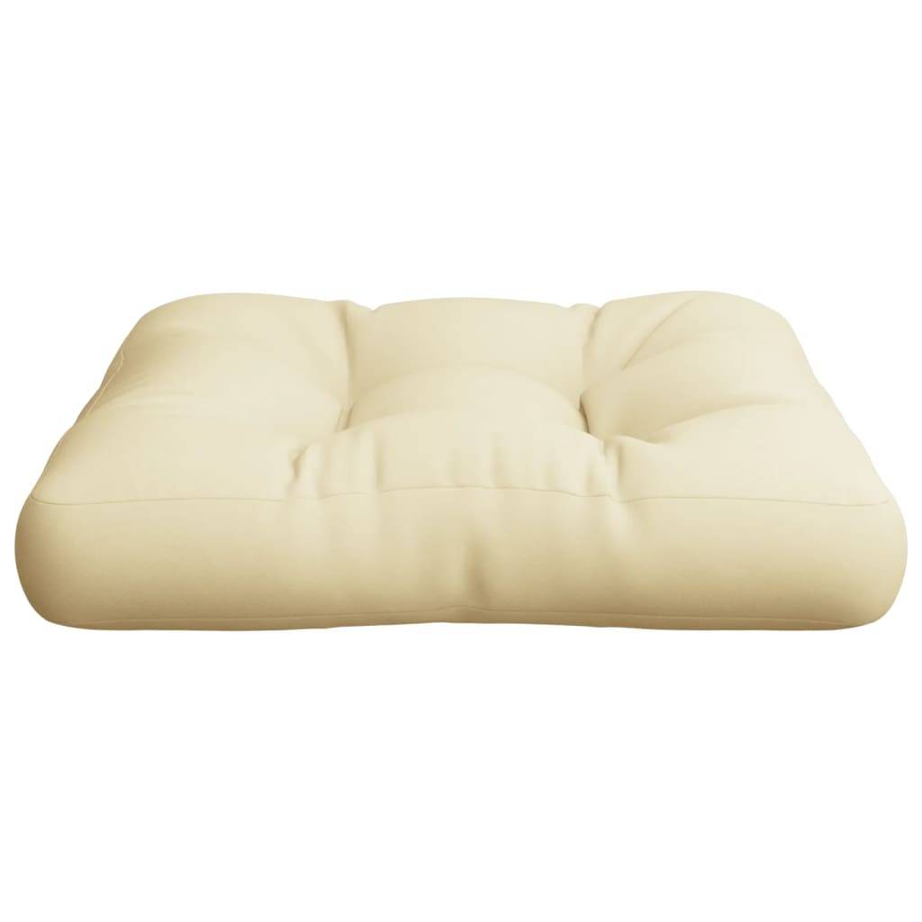vidaXL Palettenkissen Creme 60x61,5x10 cm Stoff