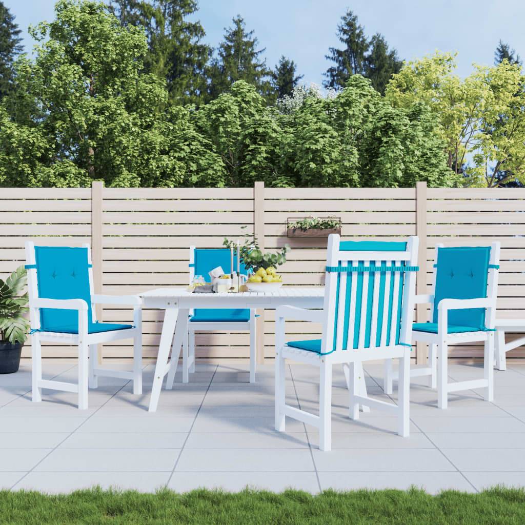 vidaXL Gartenstuhlauflagen für Niedriglehner 4 Stk. Blau 100x50x3 cm