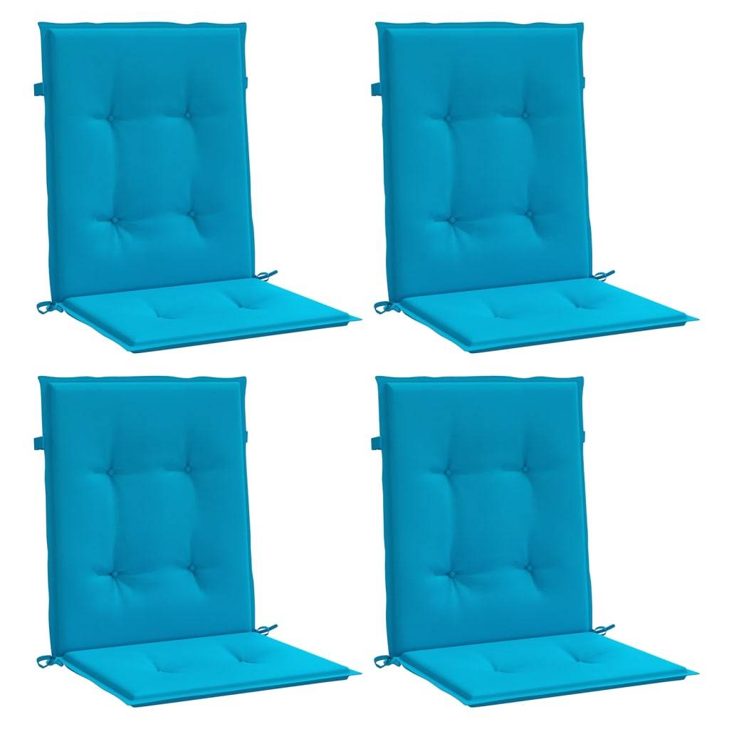 vidaXL Gartenstuhlauflagen für Niedriglehner 4 Stk. Blau 100x50x3 cm