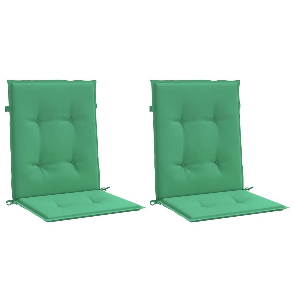 vidaXL Gartenstuhlauflagen für Niedriglehner 2 Stk. Grün 100x50x3 cm