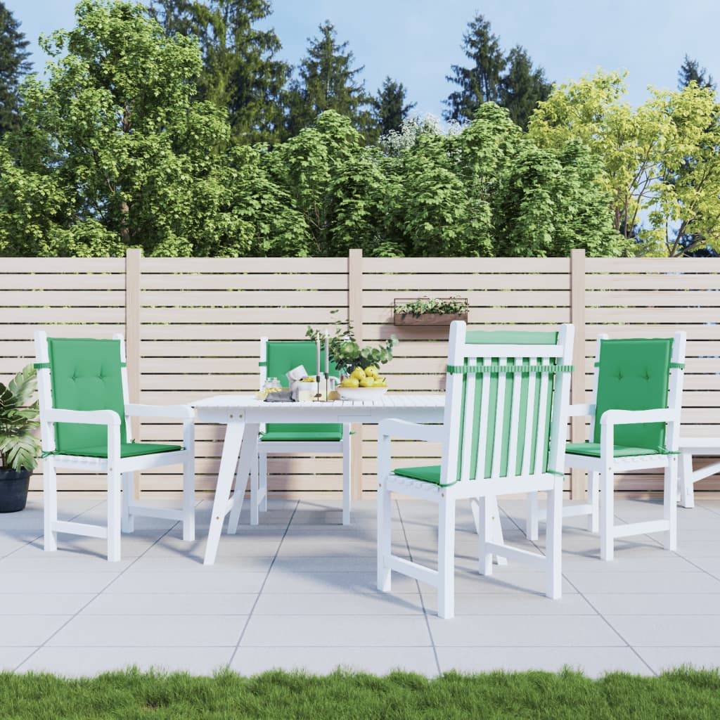 vidaXL Gartenstuhlauflagen für Niedriglehner 4 Stk. Grün 100x50x3 cm