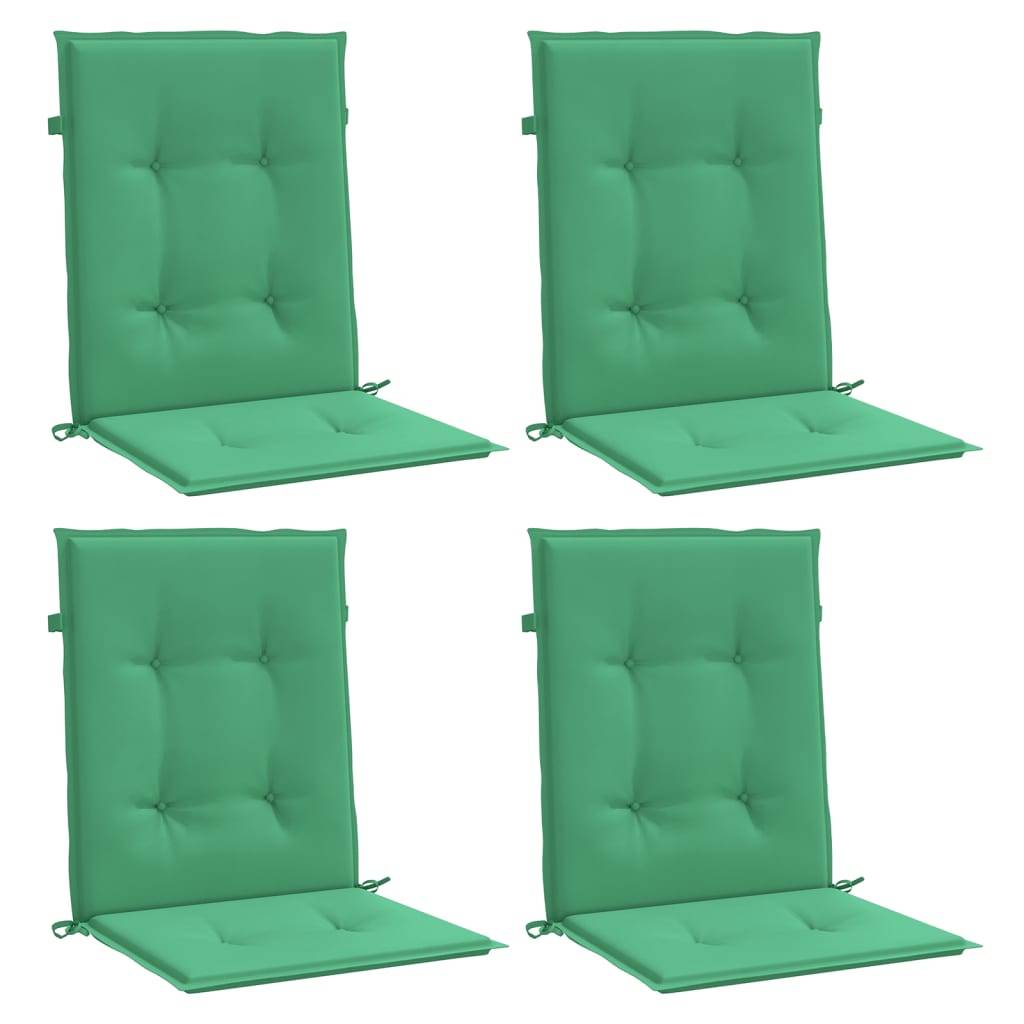 vidaXL Gartenstuhlauflagen für Niedriglehner 4 Stk. Grün 100x50x3 cm