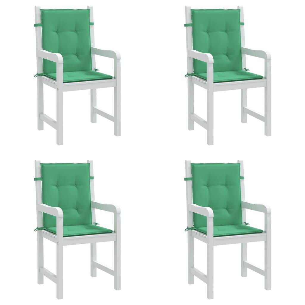 vidaXL Gartenstuhlauflagen für Niedriglehner 4 Stk. Grün 100x50x3 cm