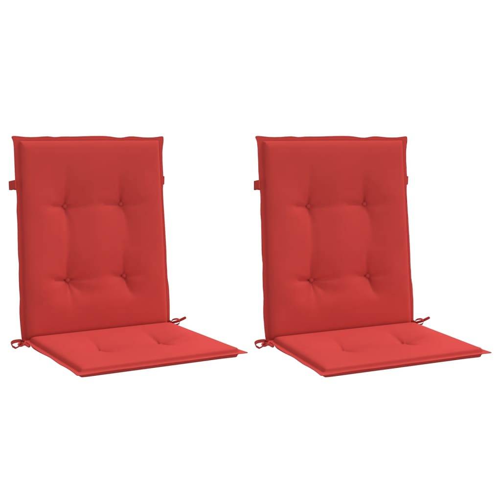 vidaXL Gartenstuhlauflagen für Niedriglehner 2 Stk. Rot 100x50x3 cm