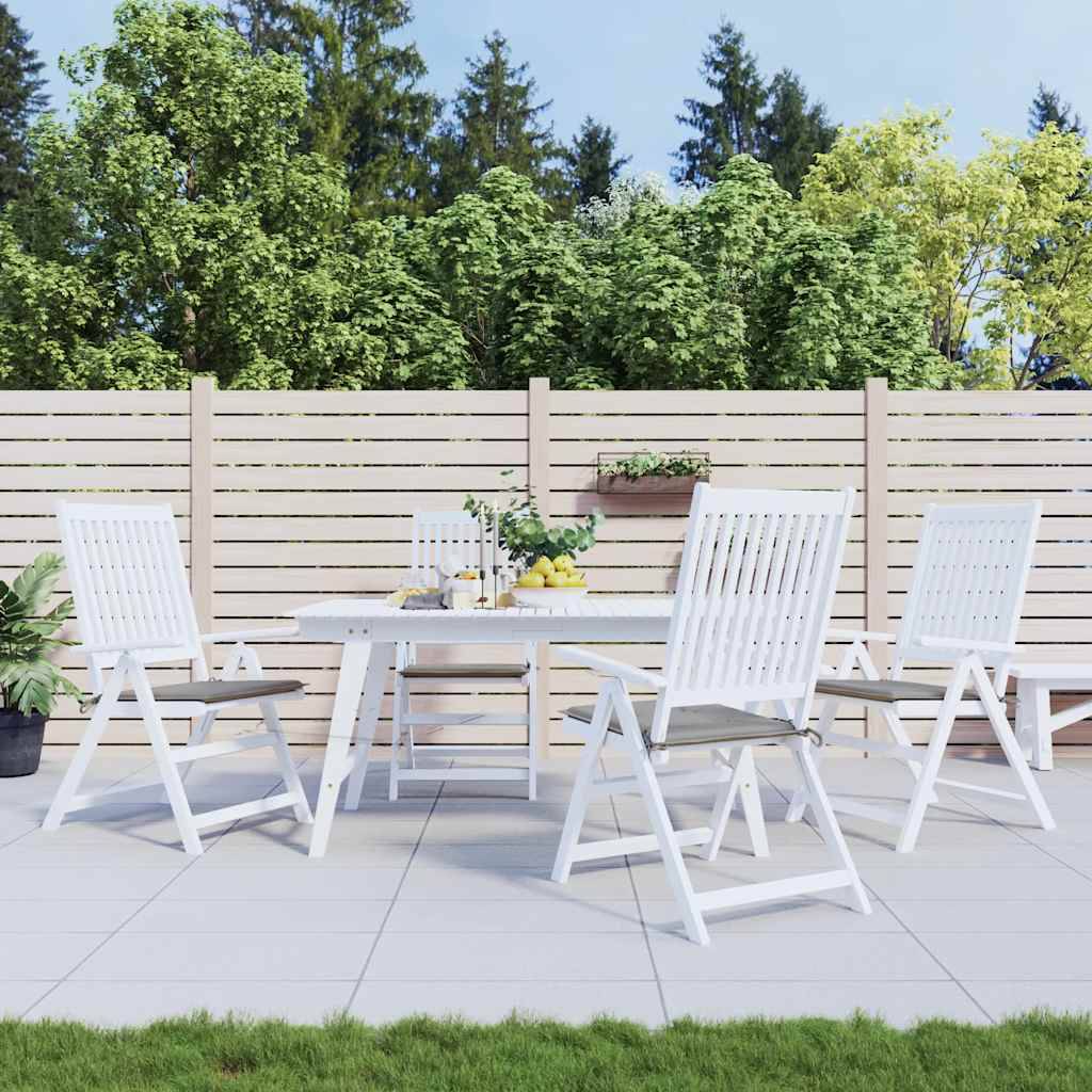 vidaXL Gartenstuhl-Kissen 4 Stk. Grau 40x40x4 cm Oxford-Gewebe