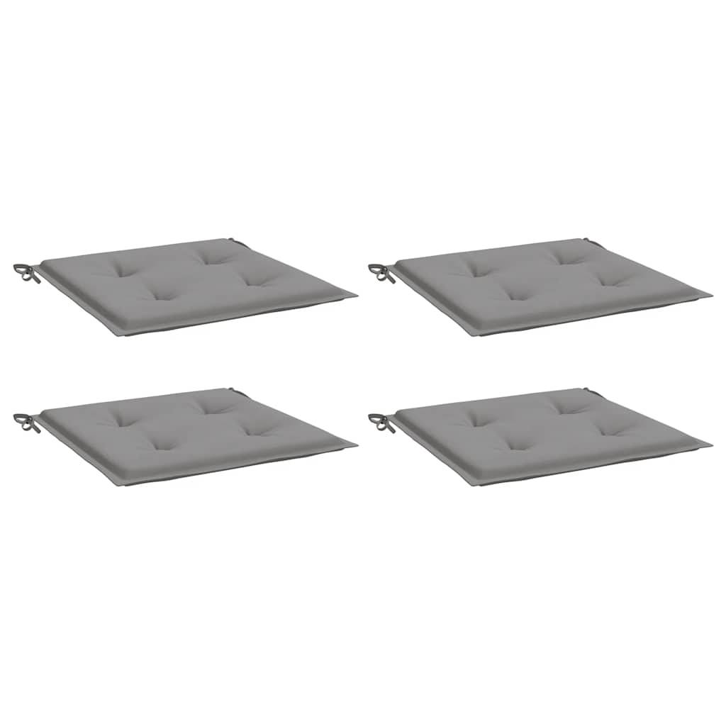 vidaXL Gartenstuhl-Kissen 4 Stk. Grau 40x40x4 cm Oxford-Gewebe