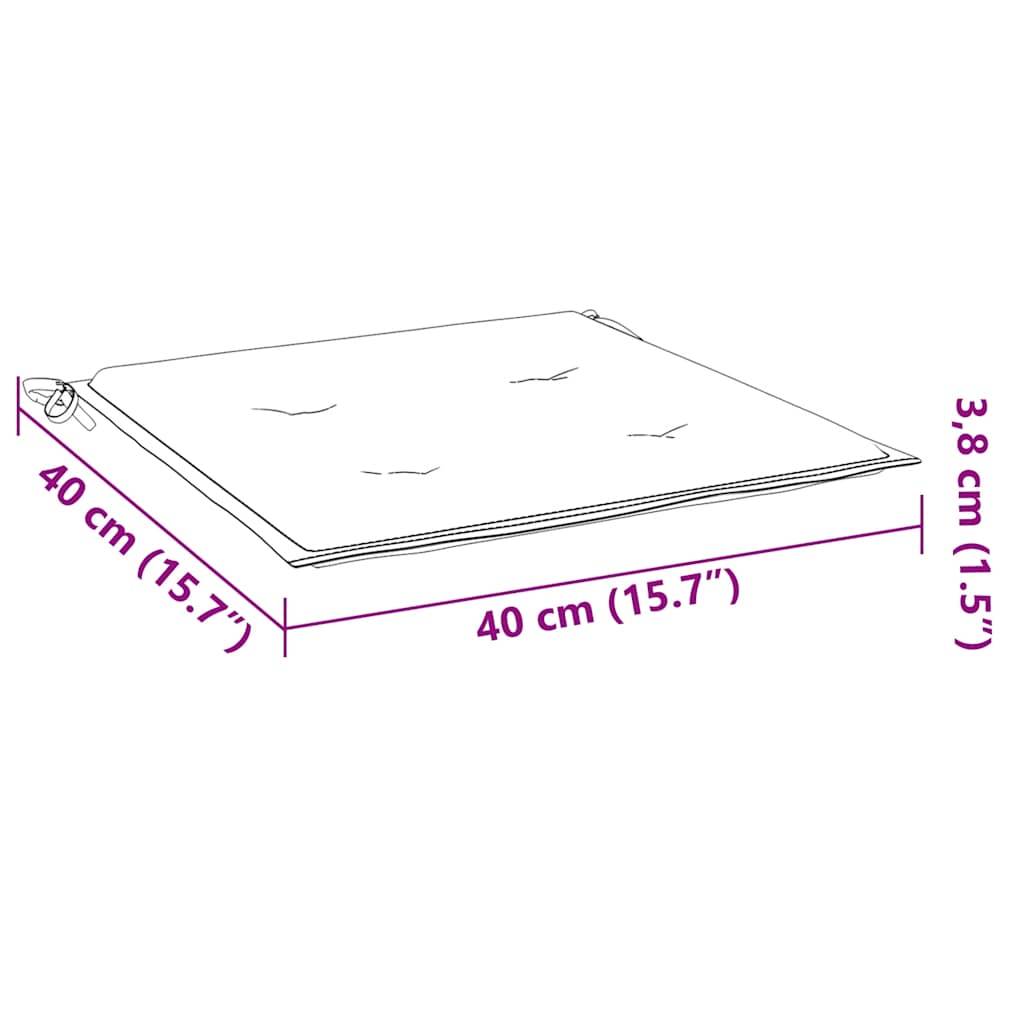 vidaXL Gartenstuhl-Kissen 4 Stk. Weinrot 40x40x3 cm Oxford-Gewebe