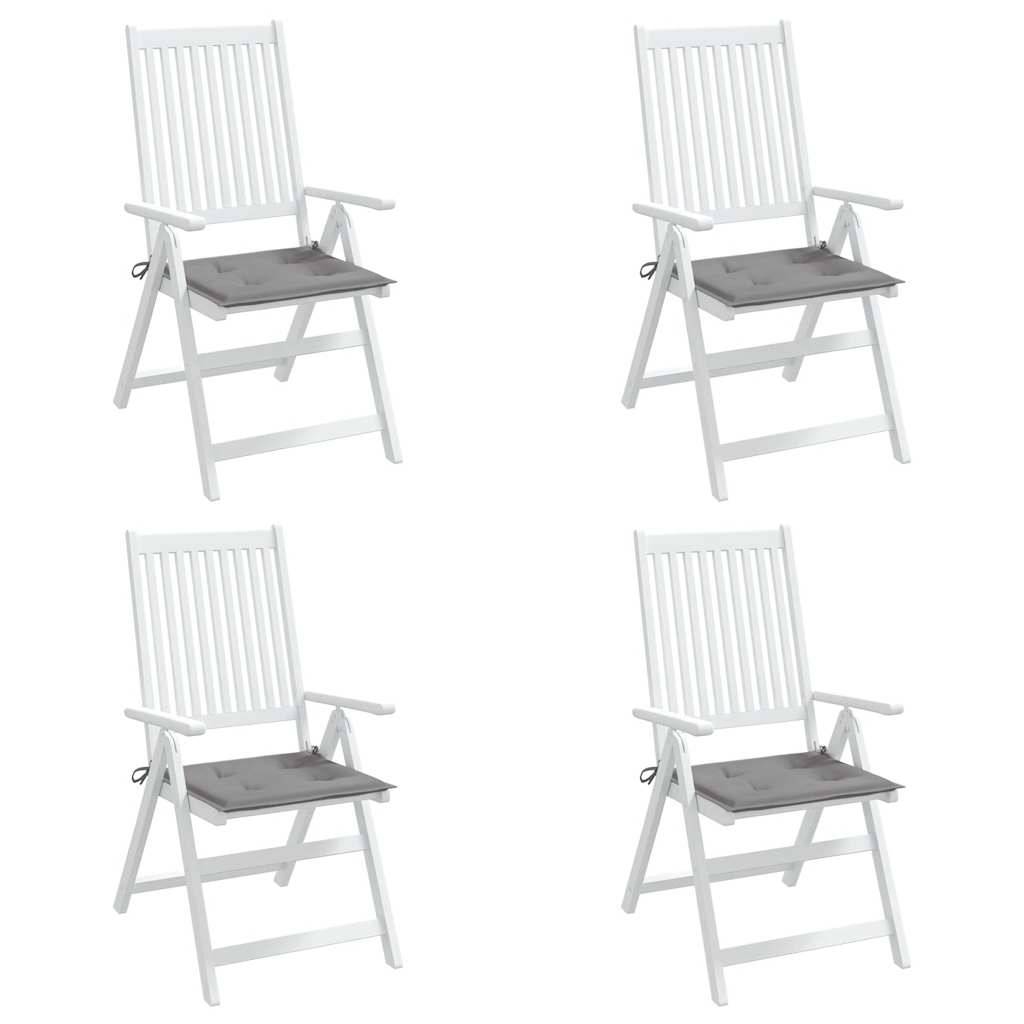 vidaXL Gartenstuhl-Kissen 4 Stk. Grau 40x40x4 cm Oxford-Gewebe