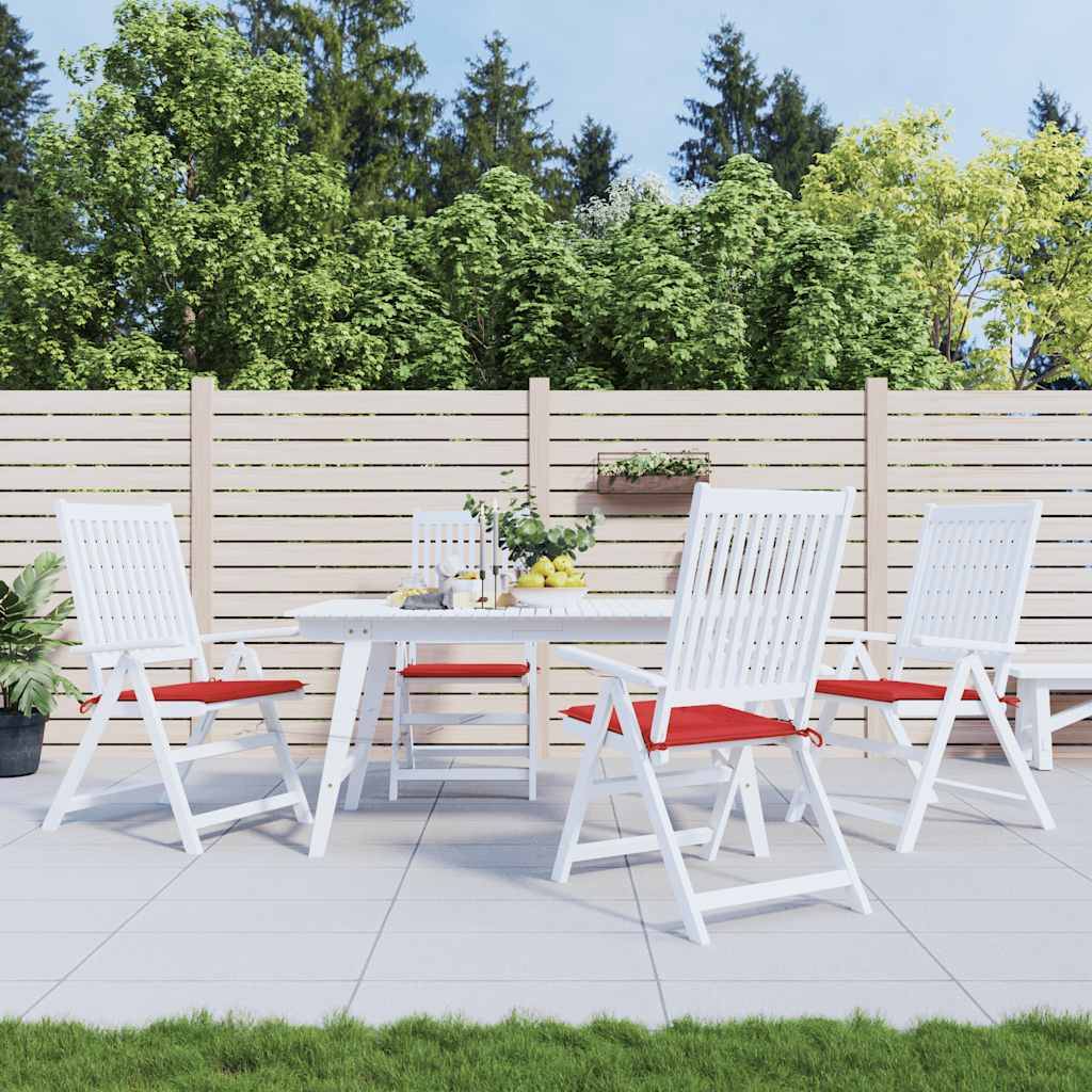 vidaXL Gartenstuhl-Kissen 4 Stk. Rot 40x40x4 cm Oxford-Gewebe